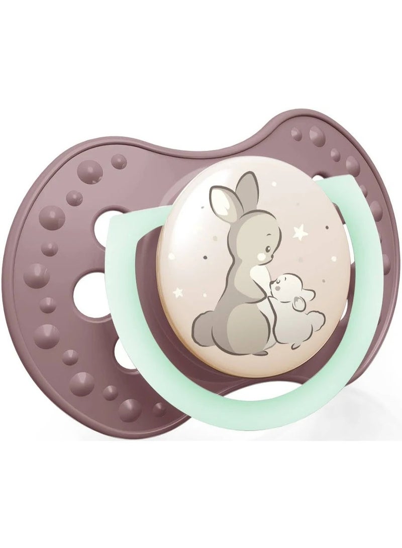 LOVI Night & Day Silicone Dynamic Soother 6-18m Girl x2 - Image 2
