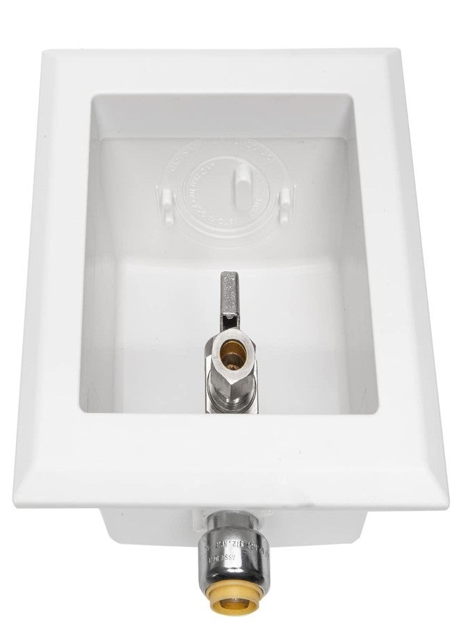 EFIELD Pre-Assembled Dishwasher Outlet Box, 1/2-Inch Push-Fit Inlet Connection with Installed 1/4-Turn Stop Angle Valve, Chrome Plated - Image 4