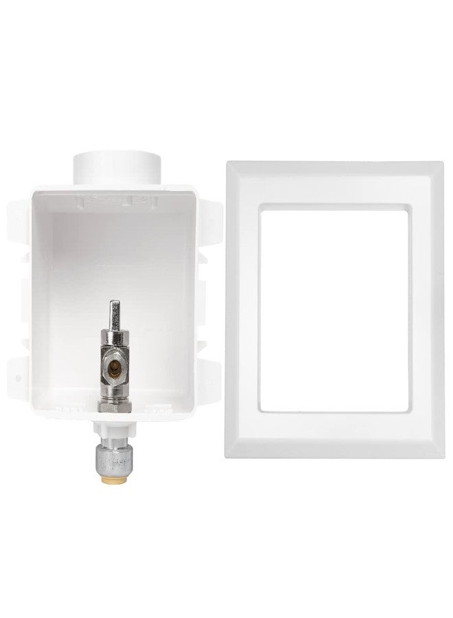 EFIELD Pre-Assembled Dishwasher Outlet Box, 1/2-Inch Push-Fit Inlet Connection with Installed 1/4-Turn Stop Angle Valve, Chrome Plated - Image 3