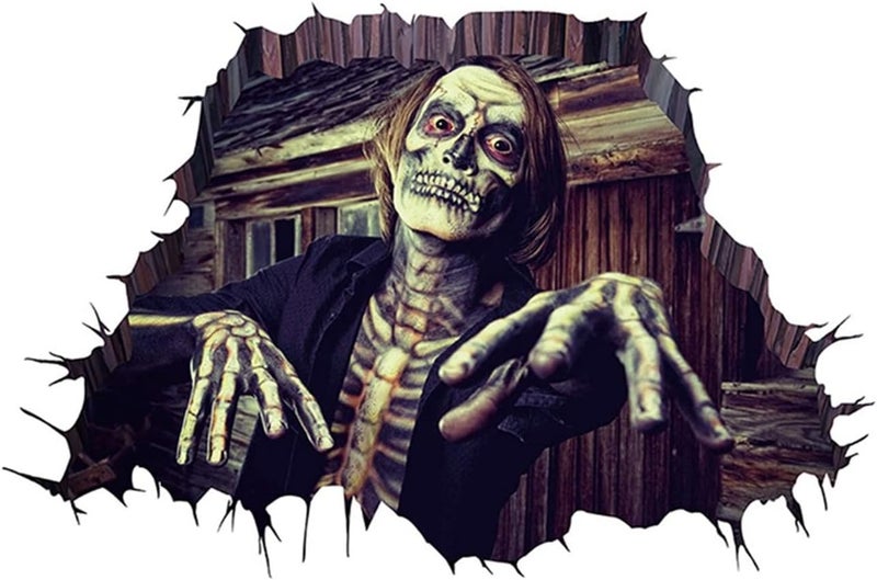 comfrt 3D Halloween Wall Decals Scary Corpse Wall Decals Home Decoration Decal Decor, Wall Stickers Halloween Wall Art for Bedroom Living Room Shop Decoration - Image 1