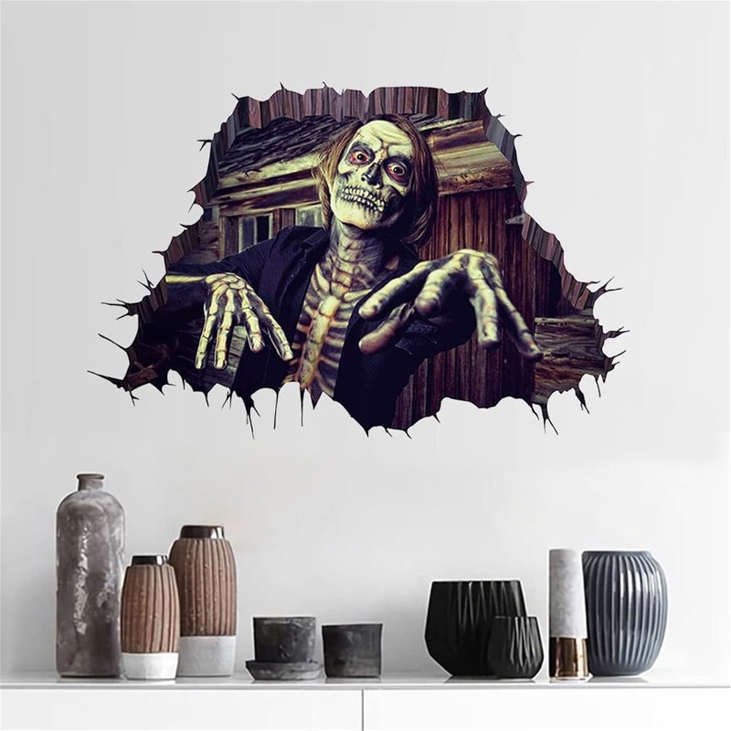 comfrt 3D Halloween Wall Decals Scary Corpse Wall Decals Home Decoration Decal Decor, Wall Stickers Halloween Wall Art for Bedroom Living Room Shop Decoration - Image 2