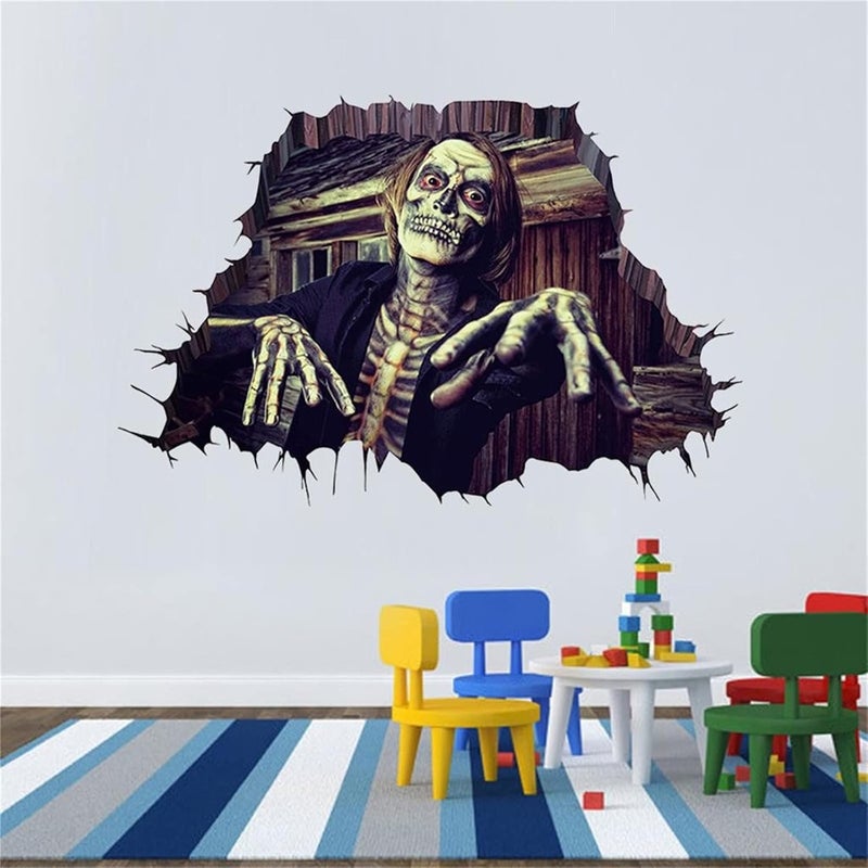 comfrt 3D Halloween Wall Decals Scary Corpse Wall Decals Home Decoration Decal Decor, Wall Stickers Halloween Wall Art for Bedroom Living Room Shop Decoration - Image 3