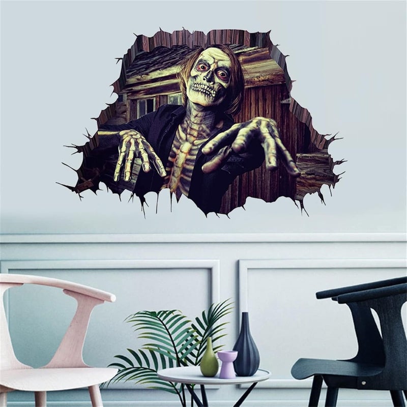 comfrt 3D Halloween Wall Decals Scary Corpse Wall Decals Home Decoration Decal Decor, Wall Stickers Halloween Wall Art for Bedroom Living Room Shop Decoration - Image 5