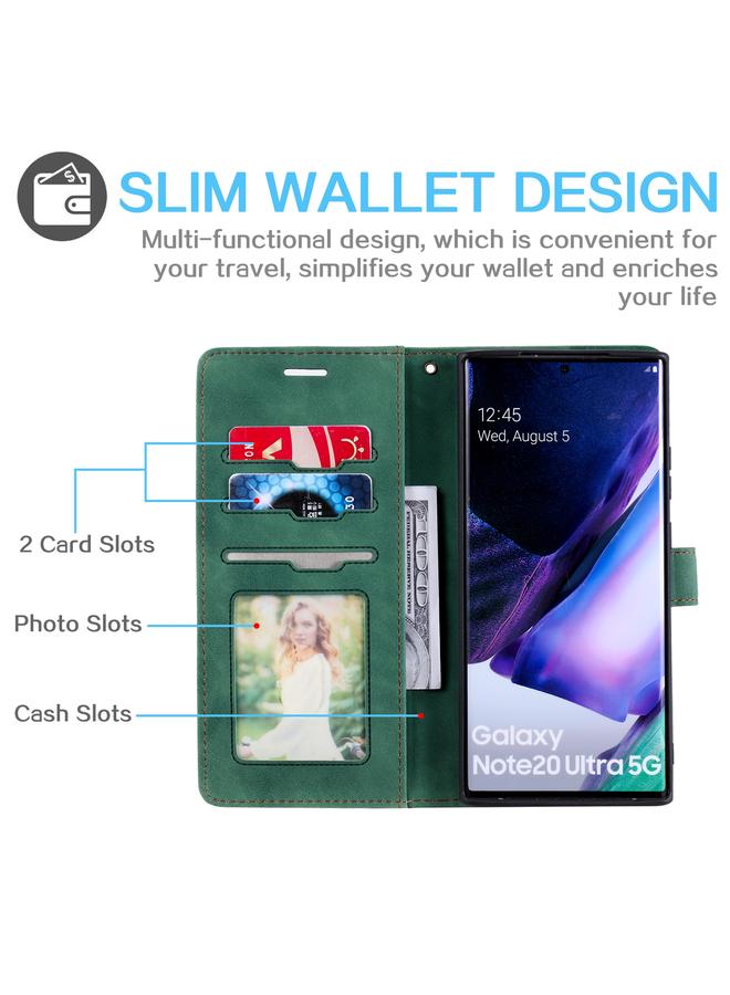 اس-توب جراب لهاتف Samsung Galaxy Note20 Ultra Skin Feel مضاد للسرقة مع فرشاة أفقية من الجلد - Image 4