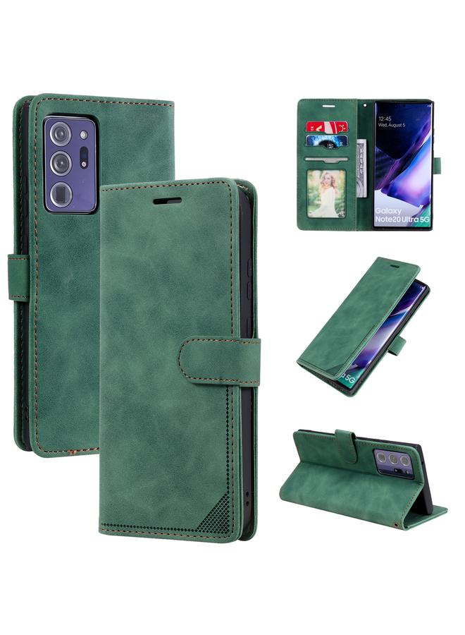 اس-توب جراب لهاتف Samsung Galaxy Note20 Ultra Skin Feel مضاد للسرقة مع فرشاة أفقية من الجلد - Image 1