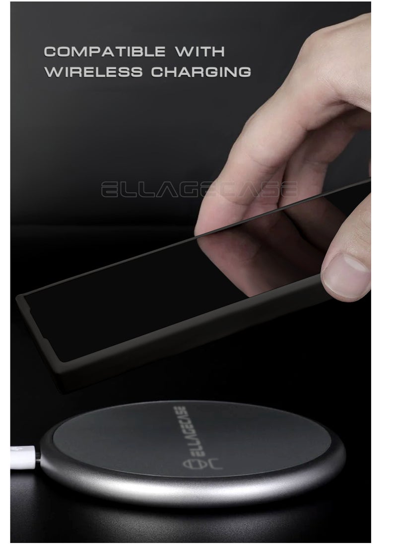 ELLAGECASE - Black Stylish Case for Samsung Galaxy S23 Ultra, Solid Camera Protection, Shockproof, Enhanced Protection, Compatible with MagSafe and Wireless Charging - Image 1