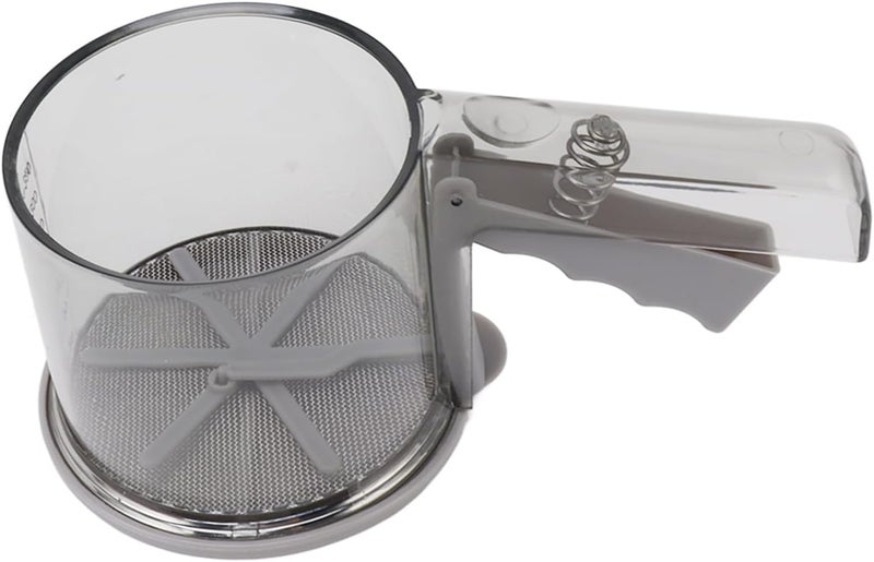 ZJchao Flour Sifter, Fine Mesh Sieve PP Transparent Adjustable Mesh Strainer Powder Sugar Sifter Sieve Flour for Kitchen Baking (Single Layer) - Image 5