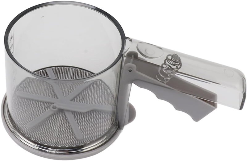 ZJchao Flour Sifter, Fine Mesh Sieve PP Transparent Adjustable Mesh Strainer Powder Sugar Sifter Sieve Flour for Kitchen Baking (Single Layer) - Image 2