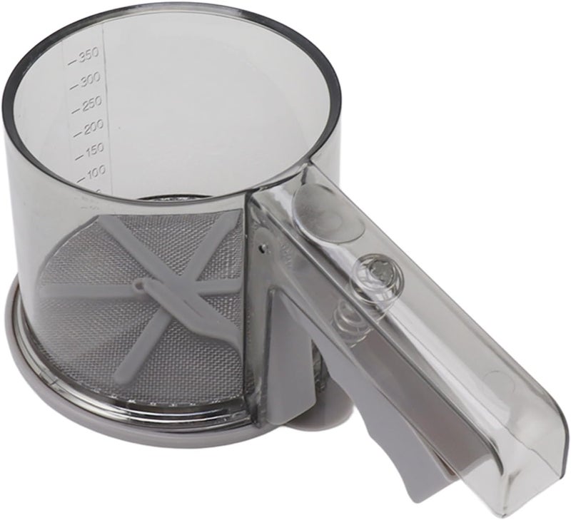 ZJchao Flour Sifter, Fine Mesh Sieve PP Transparent Adjustable Mesh Strainer Powder Sugar Sifter Sieve Flour for Kitchen Baking (Single Layer) - Image 1