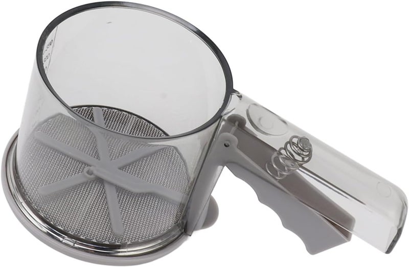 ZJchao Flour Sifter, Fine Mesh Sieve PP Transparent Adjustable Mesh Strainer Powder Sugar Sifter Sieve Flour for Kitchen Baking (Single Layer) - Image 4