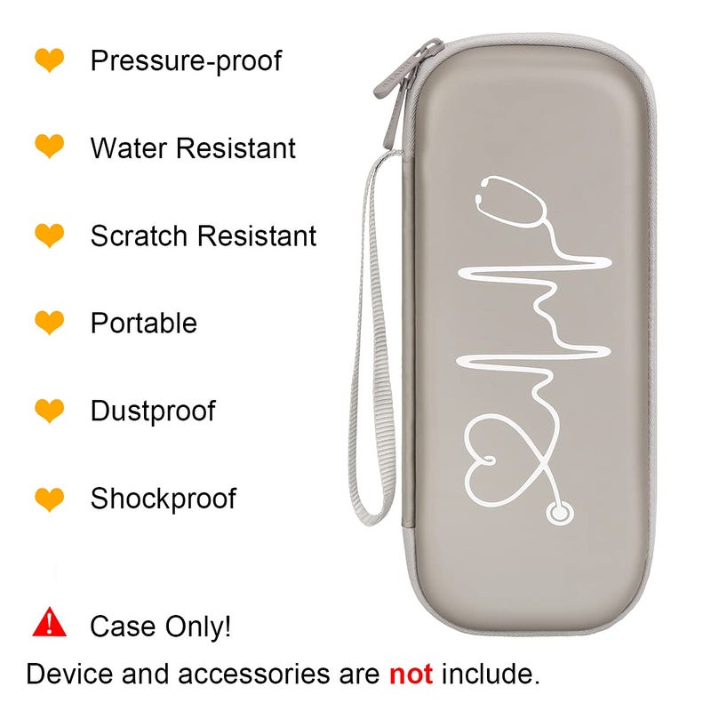 BOVKE Travel Carrying Case Compatible with 3M Littmann Classic III, Lightweight II S.E, MDF Acoustica Deluxe Stethoscopes - Extra Room for Medical Scissors EMT Trauma Shears and LED Penlight, Grey - Image 3