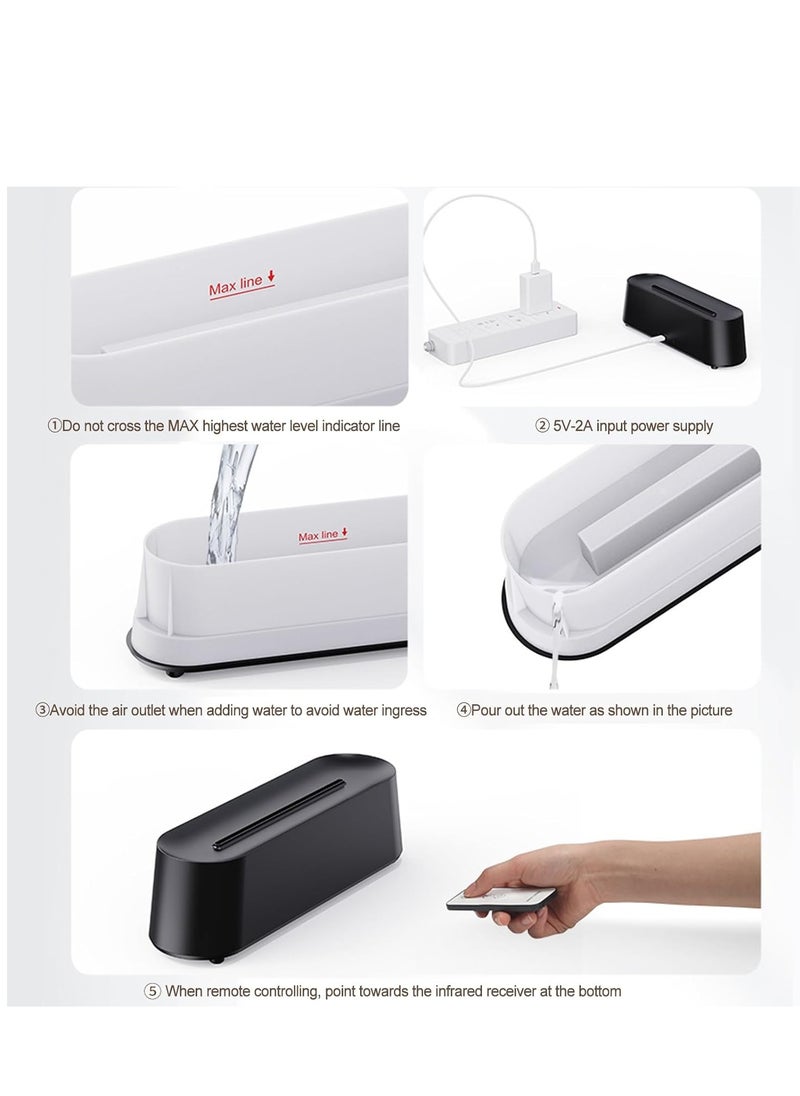 Electric Diffuser Essential Oil Diffuser, Aromatherapy Humidifier with Color LED Light, Comes with Remote Control, Automatic Shut-Off without Water, Suitable for Living Room and Bedroom