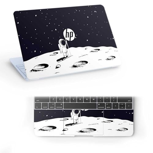 Inkykart Pattern H8 Top+Wrist Pad Vinyl Laptop Skin/Sticker/Cover for 15 to 15.6 Inches Laptops Laminated-Removable-HD Quality Compatible for Hp.(15x10 Inches) - Image 1