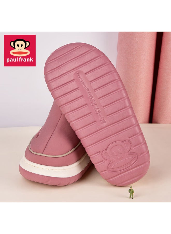 Paul Frank Big Mouth Monkey Cotton Slippers Men's Autumn And Winter Wear-resistant Home Thick-soled Couple Pack With Postpartum Cotton Shoes Women 504 Red 260