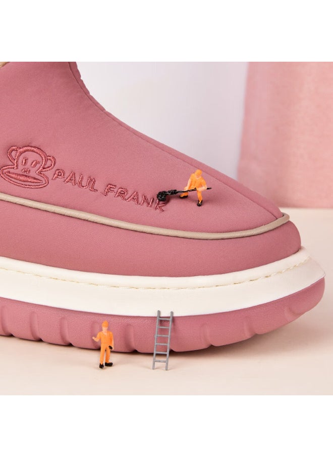 Paul Frank Big Mouth Monkey Cotton Slippers Men's Autumn And Winter Wear-resistant Home Thick-soled Couple Pack With Postpartum Cotton Shoes Women 504 Red 260