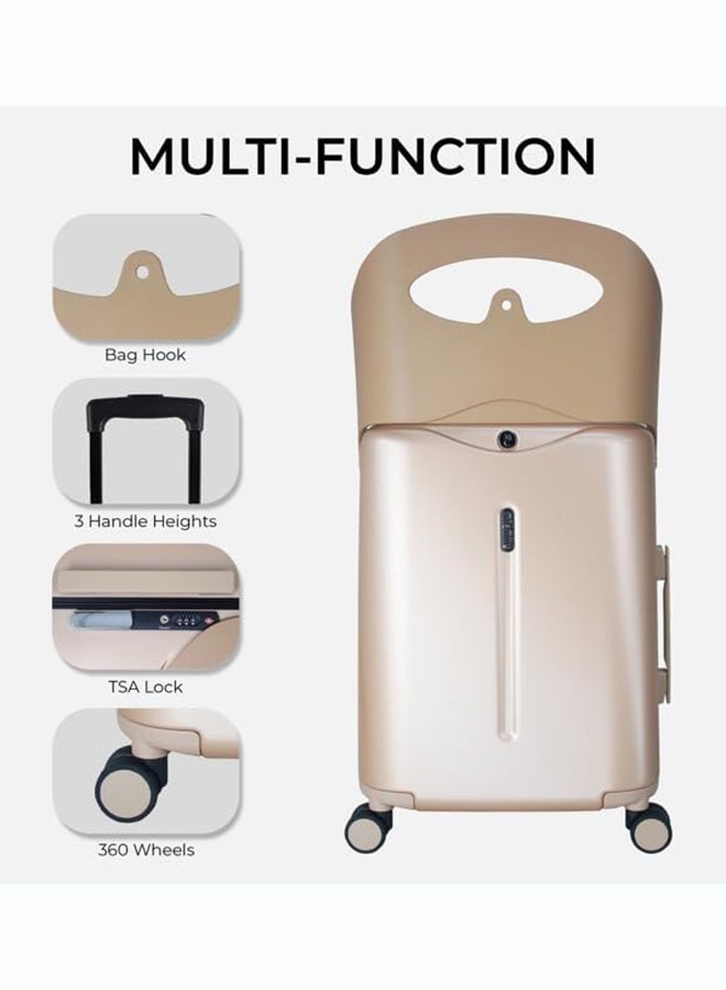 MiaMily Carry-On Luggage  - Mettalic Gold, 18 inch - Image 5