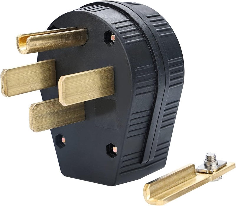 STARELO 14-30P & 14-50P Angle Plug, 30/50A 125/250V 3 Pole 4 Wire Grounding Straight Blade 4 Prong Male Heavy Duty Industrial Grade Power Plug - Image 1