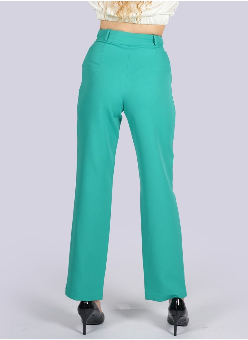 NIVA FASHION HOUSE - Plumeria - Pin Tucks Narrow Hem Pants - Image 1
