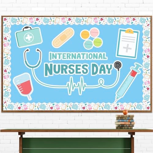 MOUNMDA 72 Feet Healthcare Workers Nurse Bulletin Board Borders for Doctor Appreciation Week Nurse Day Party Decoration Medical Nursing Nurse Graduation School Classroom Hospital Bulletin Board Decor - Image 4