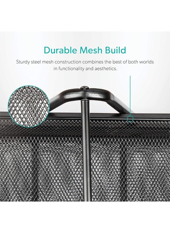Arabest 3 Tier File Tray, Office Organizer, Stacking File Holder, Desk Metal Wire Mesh File Organizer for A4 Files/Magazines/Mail/Letters/Postcard/Documents (Black)  - Image 2