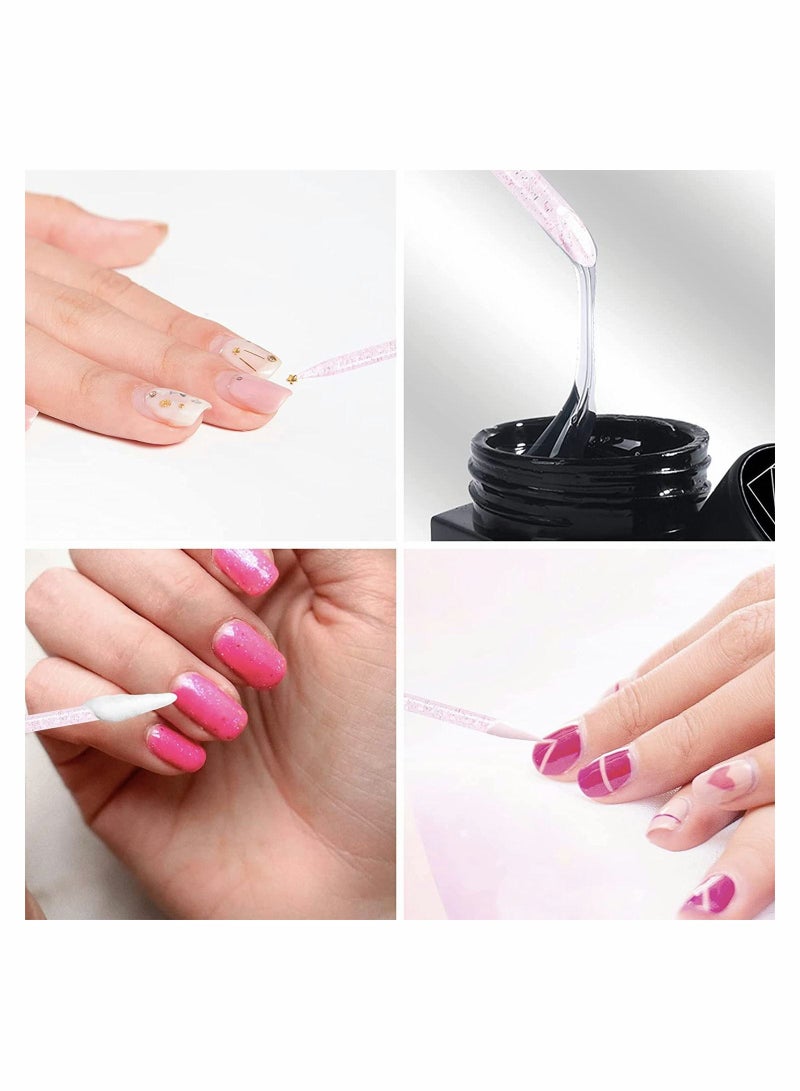 نيبمينينت Cuticle Pusher 100 PCS Disposable Double Sided Nail Art Multi-Functional Remover Professional Stick Care Sticks for Women Girls Salon Home - Image 3