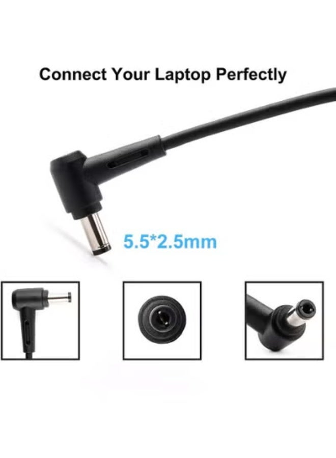 Power Supply Charger 19V 3.42A 65W – Compatible with Asus Laptop Models, AC Adapter 5.5×2.5mm - Image 2
