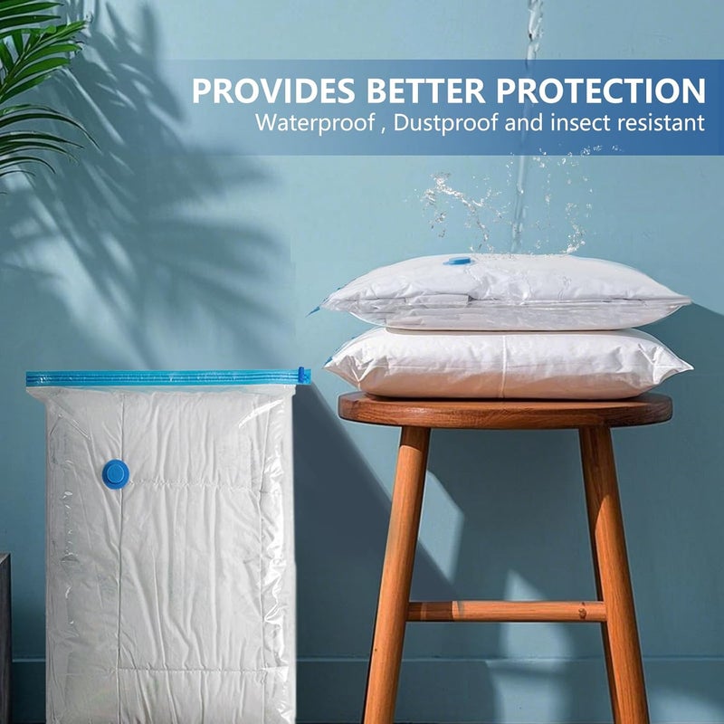 CKCLR Vacuum Bags for Clothes with Electric Air Pump 10 Bags, 2XL+2L+2M+4S Vacuum Bags for Blankets, Pillows, Duvet, Moving, Quilt, Travel - Image 3