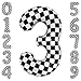 cocodino 40 Inch Checkered 3 Balloon Large Black and White Number Balloon for Race Car 3rd Birthday Party Supplies Number 3 Checkered Balloon - Image 3