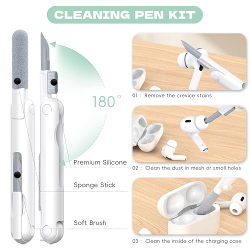 MHYALUDO for Airpods Pro 2nd/1st Generation Case Cover, Compatible with Airpods Pro Case 2nd Gen USB C Charging Port, Clear Soft Transparent Military Grade Shockproof Case, Clear Green - Image 4