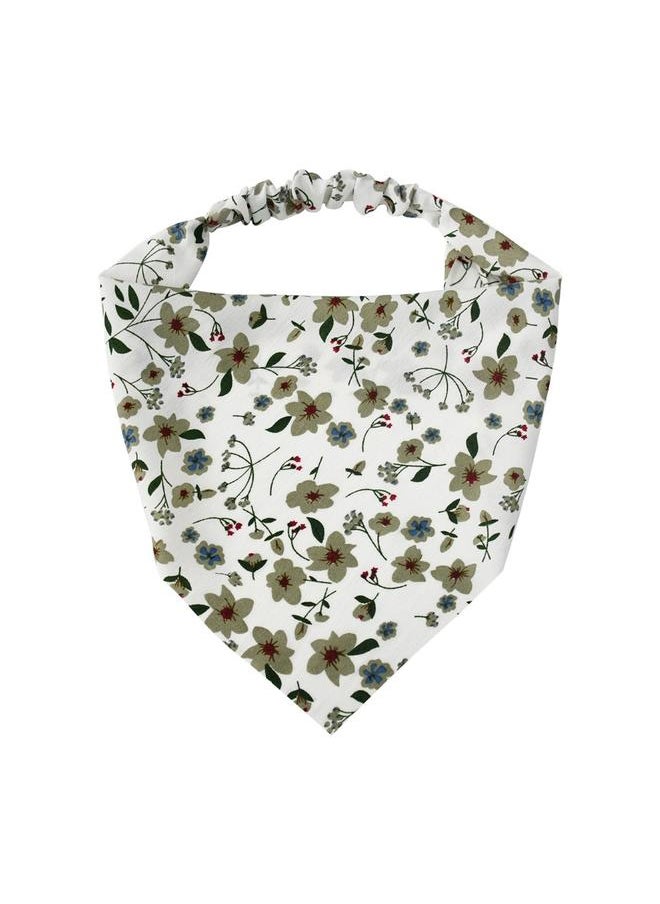yongsheng 5PCS Floral Elastic Hair Scarf Headband  Chiffon Head Kerchief Headband Floral Hair Scarves /Hair Clips Hair Bandanas  - Image 2