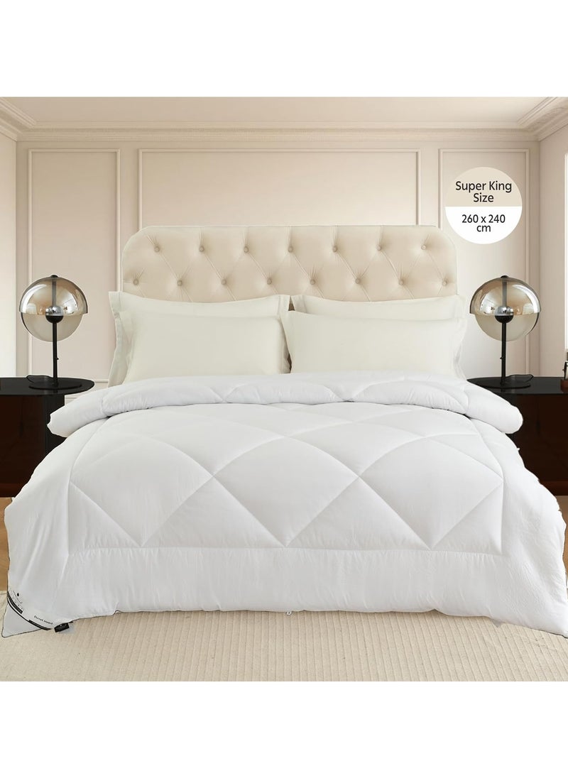 Donetella Comforter Duvet Insert –Size 240x260 cm – All Season Quilt with 350 GSM Soft Luxury Down Alternative Filling – Diamond Quilted for Double Bed  - Image 2