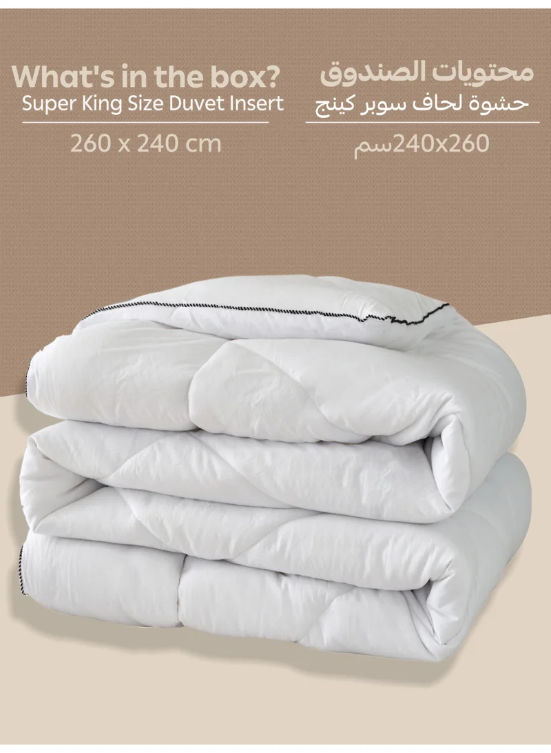 Donetella Comforter Duvet Insert –Size 240x260 cm – All Season Quilt with 350 GSM Soft Luxury Down Alternative Filling – Diamond Quilted for Double Bed