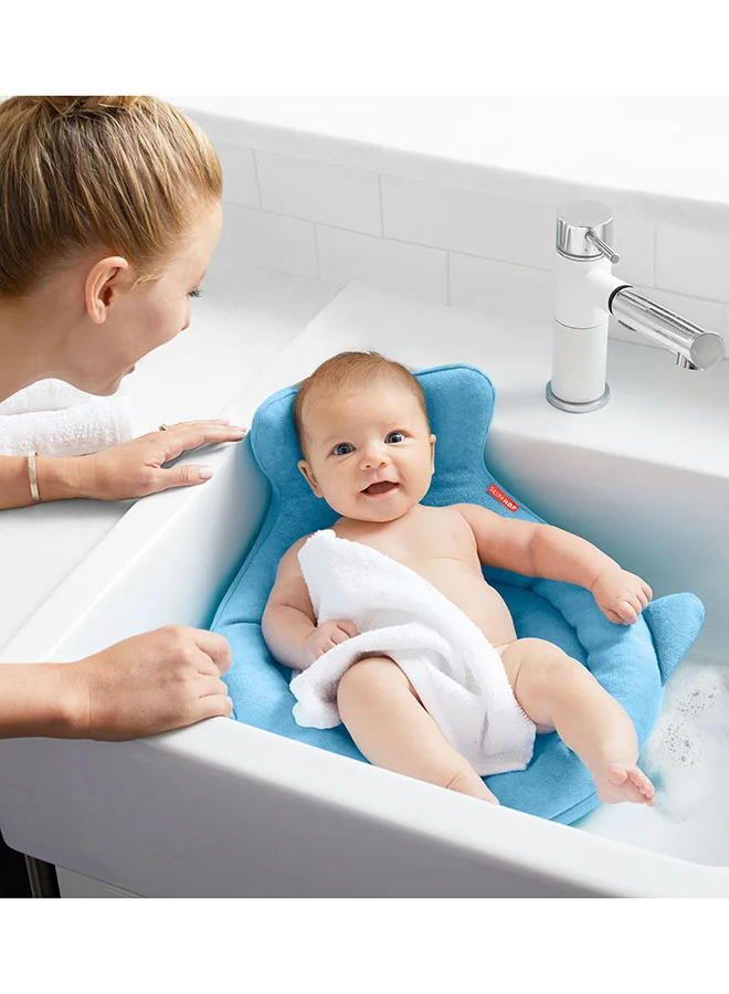 Skip Hop Baby Bath Tub, Newborn Softspot Sink Bather, Moby - Blue