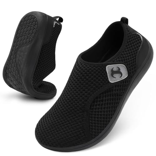 Scurtain Wide Toe Box Shoes for Men Comfortable Walking Shoes Diabetic Neuropathy Swollen Feet Orthopedic Recovery Slippers Breathable Barefoot Non Slip Mens Indoor Outdoor Summer Spring Fall Shoes Size 11 - Image 1