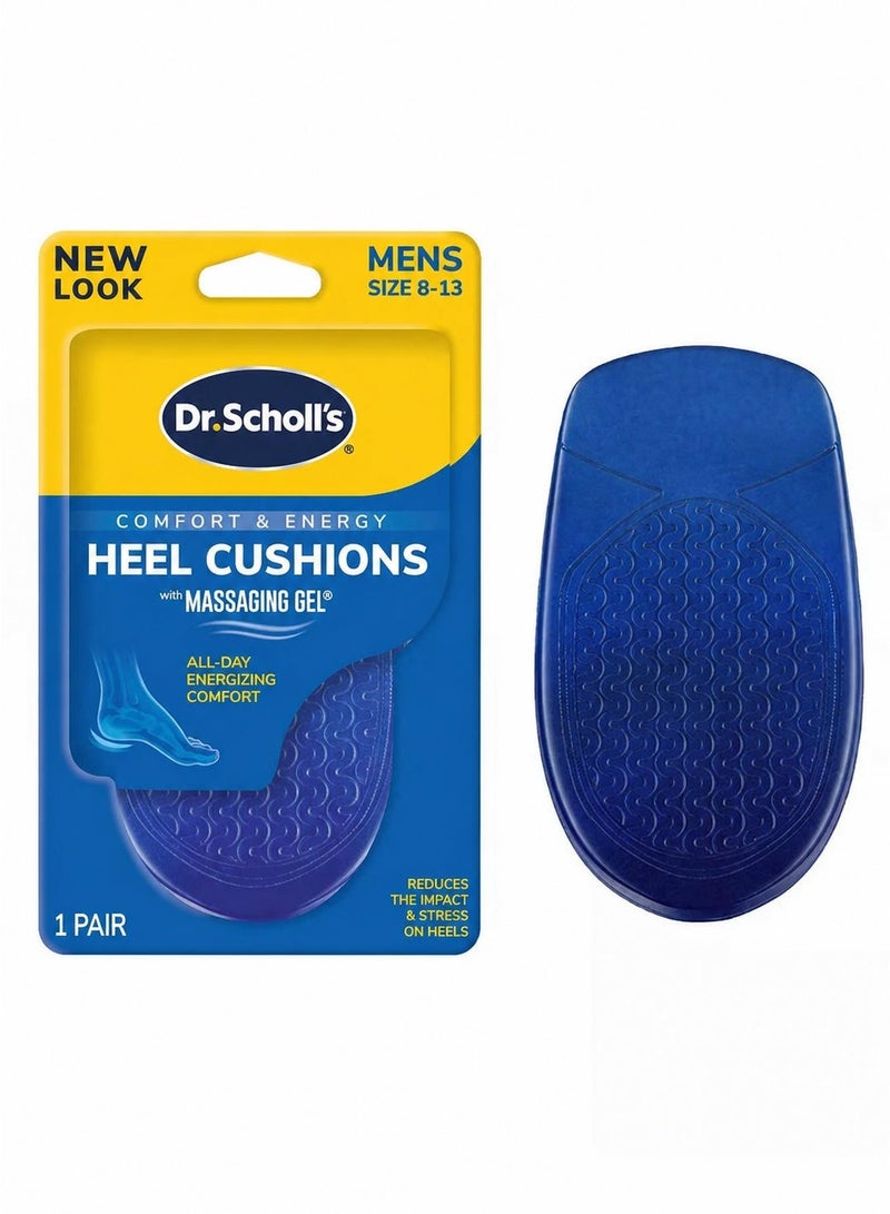 Dr. Scholl's Heel Cushions with Massaging Gel Comfort & Energy Men's 1Pair - Image 1