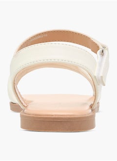 Flora Bella By Shoexpress Girls Solid Sandals With Hook And Loop Closure  - Image 4