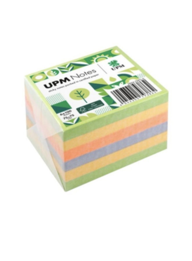 UPM - STICKY NOTE, 600 sheets, 75x 75mm, Spring color, (Environmentally friendly) - made in germany - Image 1