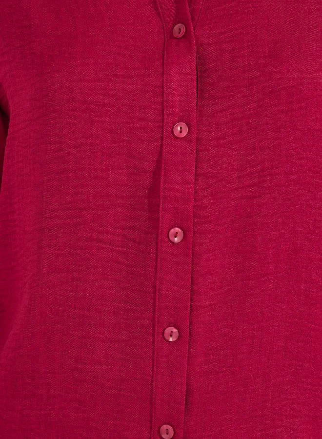 Styli Relaxed Fit Longline Shirt with Buttons