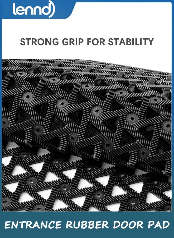 LENND Front Door Mat Outside Entrance Rubber 61×91CM , Welcome Floor Doormat Heavy Duty Non Slip, Dirt Trapper Waterproof Exterior Entry Mats All Weather for Patio Entryway Drainage - Image 5