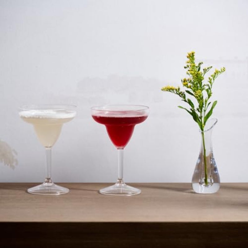 Acrylic Unbreakable Margarita Plastic Glass Set of 3 Reusable, Dishwasher Friendly Clear, 11.7x17 cm - Image 4