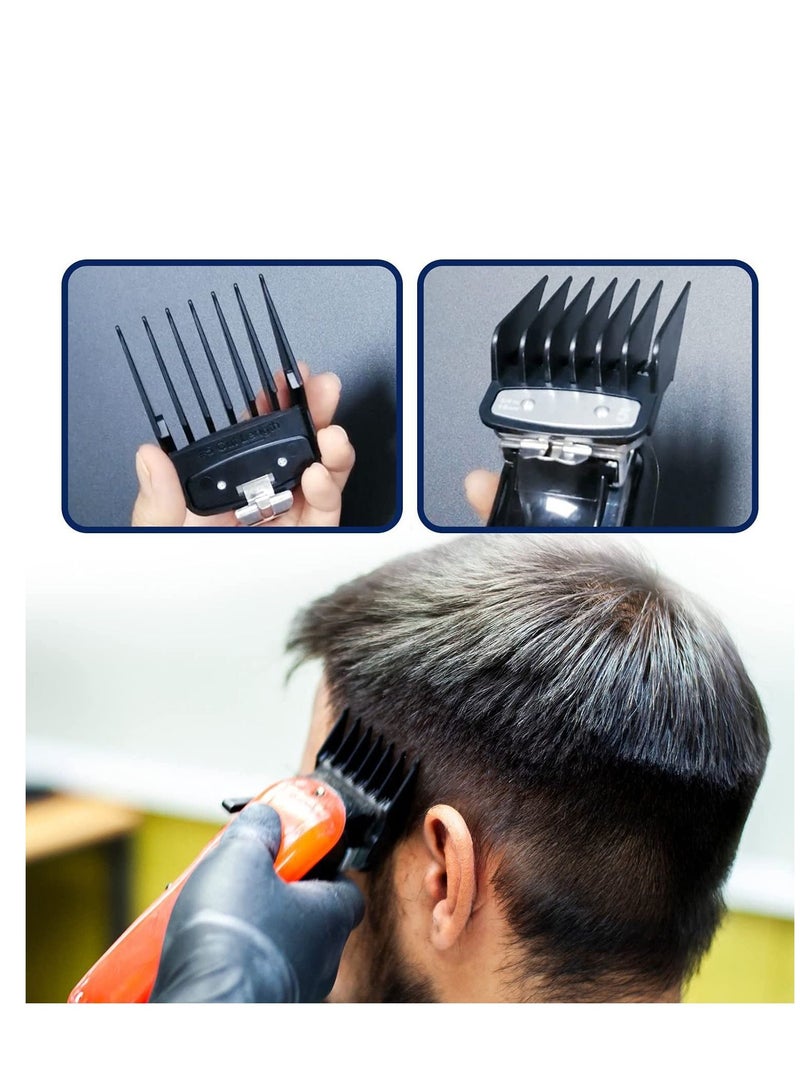 SYOSI Professional Hair Clippers Guards Guide Attachments Combs Hair Clipper Cutting Guides Combs with Metal Clip from 1 16 Inch to 1 Inch Compatible with Most Hair Clippers Trimmer Pack of 8 - Image 3