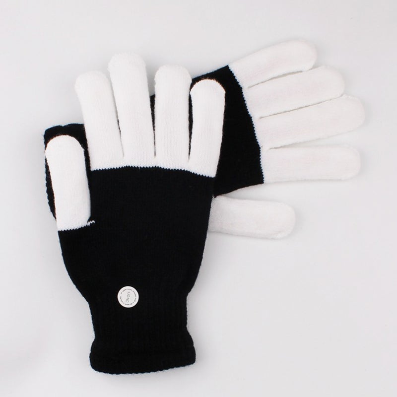 Light Up Gloves Black & White Soft Breathable Cotton Fabric - Replaceable Batteries LED Gloves for Kids Party Favors Winter Warmth Nighttime Shows - Image 4