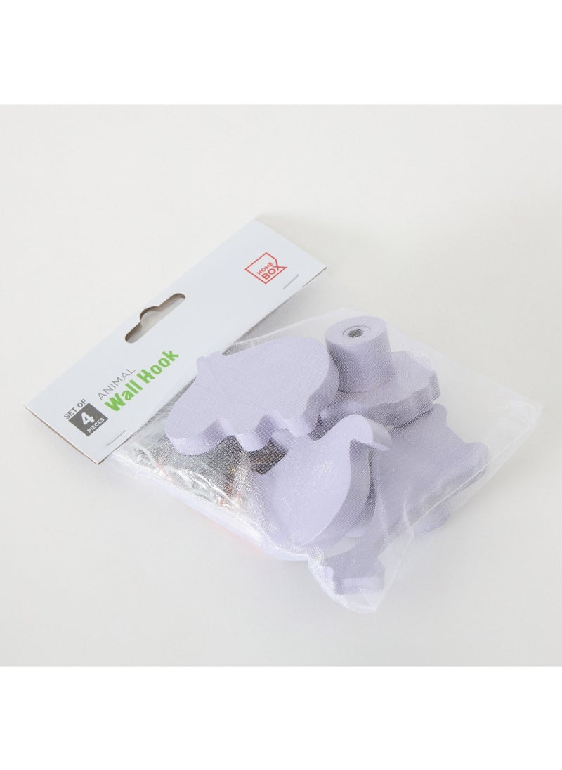Home Box Animal Shaped 4-Piece Wooden Wall Hook Set 6.3 x 3 x 5 cm  - Image 5