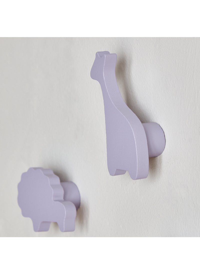 Home Box Animal Shaped 4-Piece Wooden Wall Hook Set 6.3 x 3 x 5 cm  - Image 3