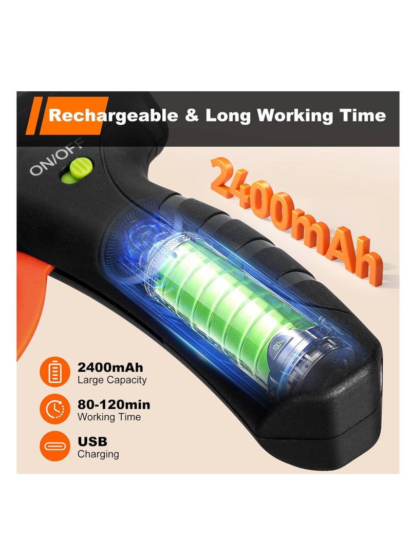 SYOSI Glue Gun,Cordless Hot Glue Gun with 20pcs Glue Sticks, Rechargeable Glue Gun with Fast Preheating - Image 3