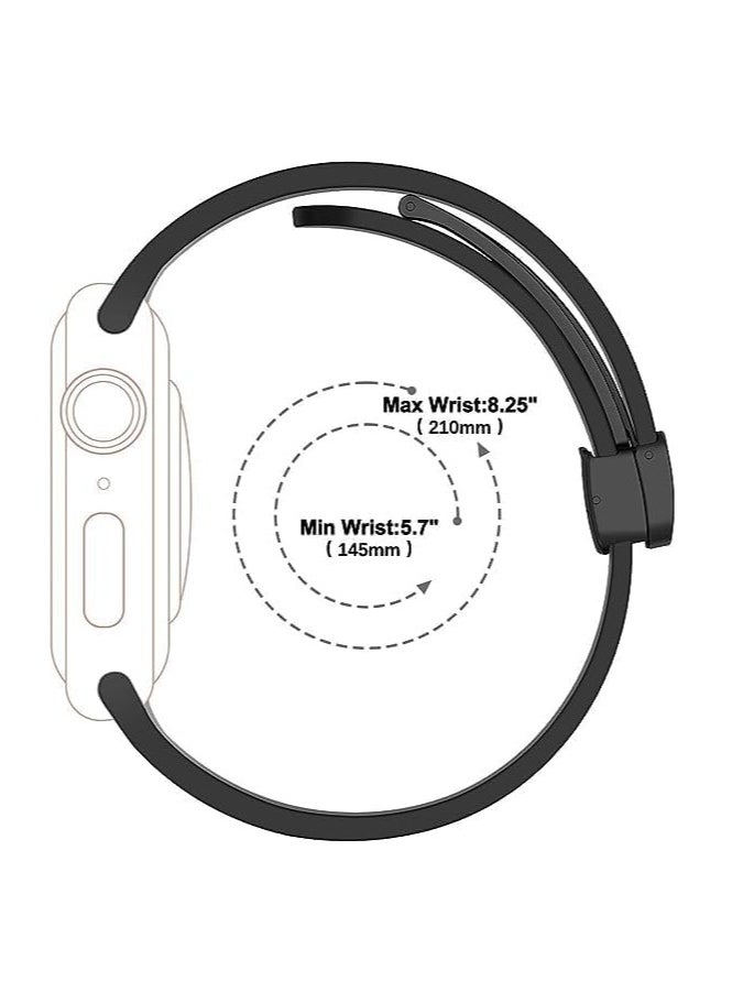 Generic - Silicone Magnetic Strap for Apple Watch Ultra Band 49mm 45mm 44mm 42mm Men/Women, Soft Sport Silicone Replacement Wristband Strap for iwatch Series 9/8/7/6/5/4/3/2/SE/Ultra2 - Image 1
