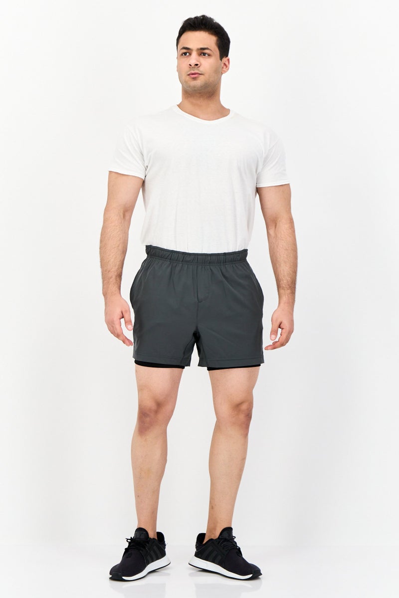 Mister Men 5 Inseam Sportswear Fit Outdoor Shorts, Dark Grey - Image 4
