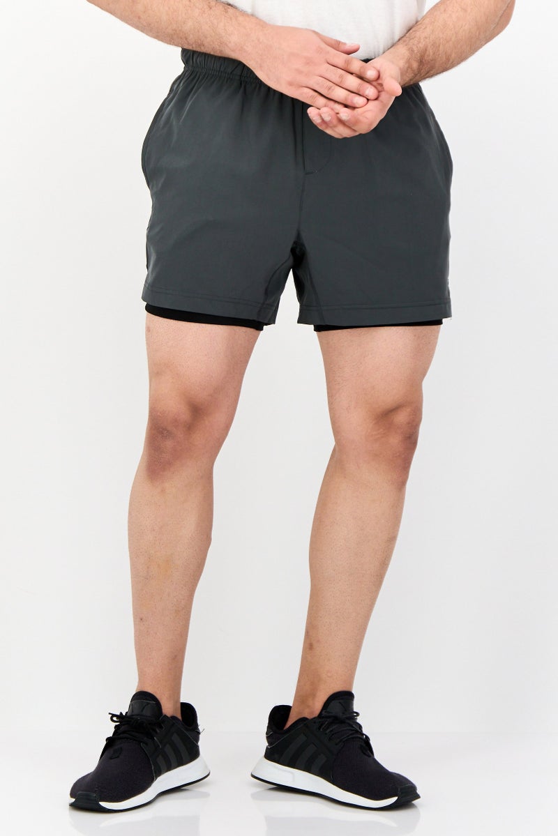 Mister Men 5 Inseam Sportswear Fit Outdoor Shorts, Dark Grey - Image 1