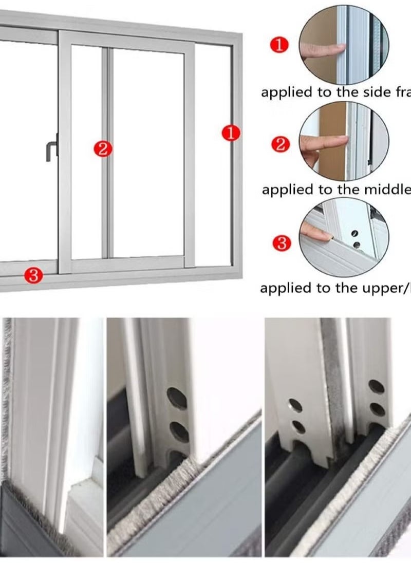 Generic - Self Adhesive Seal Strip Foam Weather Stripping for Doors and Windows Soundproof Adhesive Foam Window Insulation Door Bottom Seal Silicone Self Adhesive Weather Stripping Soundproof Foam Tape - Image 1