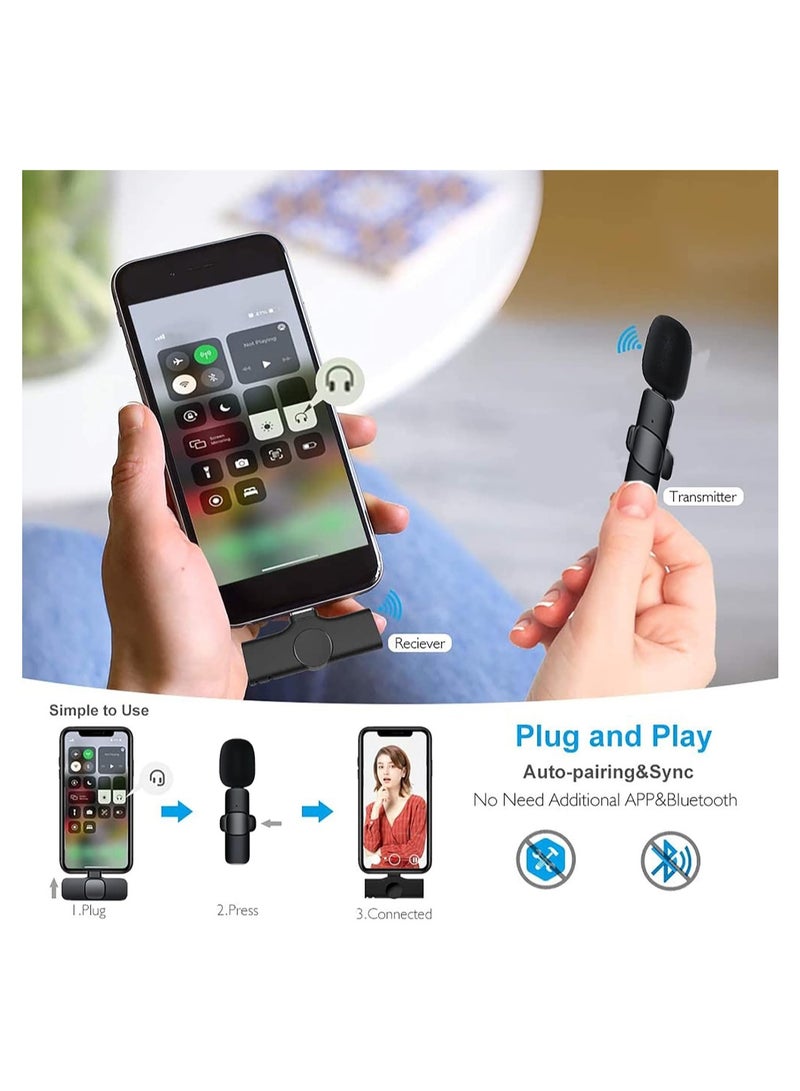 Wireless Lavalier Microphone for iPhone iPad Mini Mic for YouTube Facebook Live Stream TikTok Vlog Zoom Video Recording - Noise Reduction/No APP & Bluetooth Needed (Lightning) - Image 4